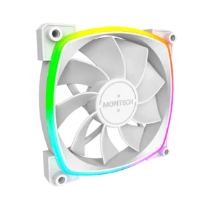 Montech RX120 PWM White | 120mm PC Case Fan with PWM Control & High-Airflow