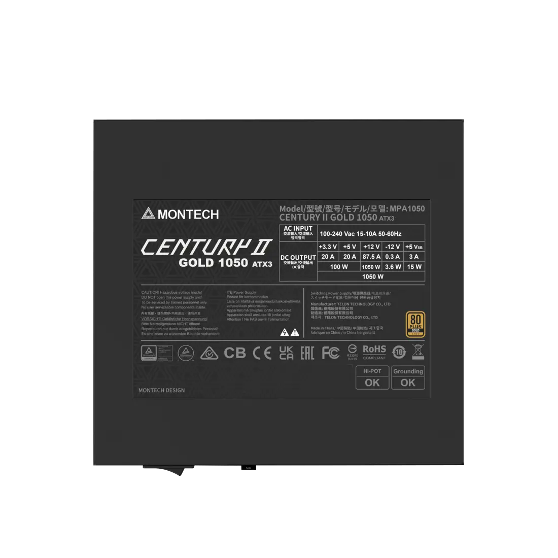Montech CENTURY II 1050W | 80 Plus Gold Fully Modular PSU for High-End Gaming & Workstations - Image 6