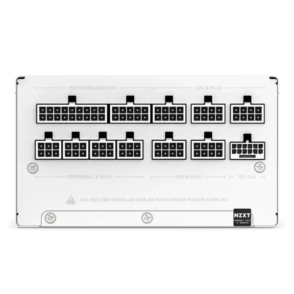NZXT 3.1 ATX 1200W 80 Plus Gold Full Modular White PSU | Premium High-Efficiency Power Supply - Image 4