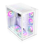 Xander WCA0016 Neptune White | ATX Mid-Tower PC Case with 7x ARGB Fans, Tempered Glass & Remote Control