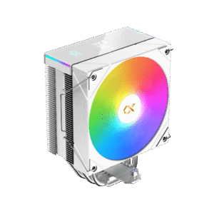 Xigmatek AK4 Digital Arctic CPU Air Cooler | White, ARGB LED Top Cover, PWM Fan & Intel Backplate