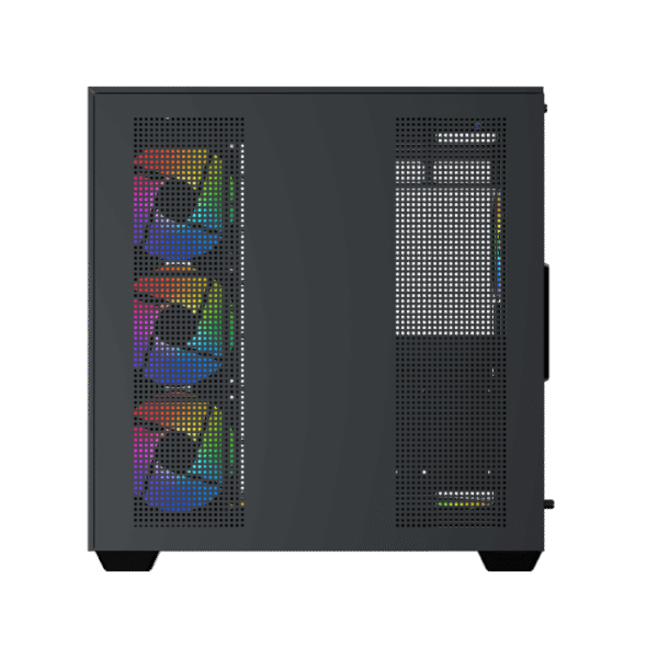 Xigmatek Aqua V Black ATX Case | 3x Tempered Glass, 7x ARGB Fans & Remote Control Kit - Image 5