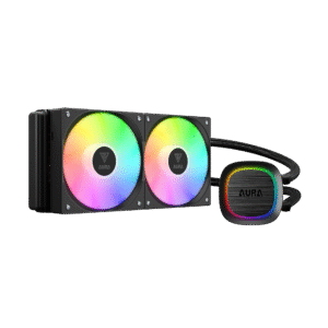 GAMDIAS AURA GL240 V2 Black Liquid Cooler | 240mm ARGB AIO CPU Cooling System