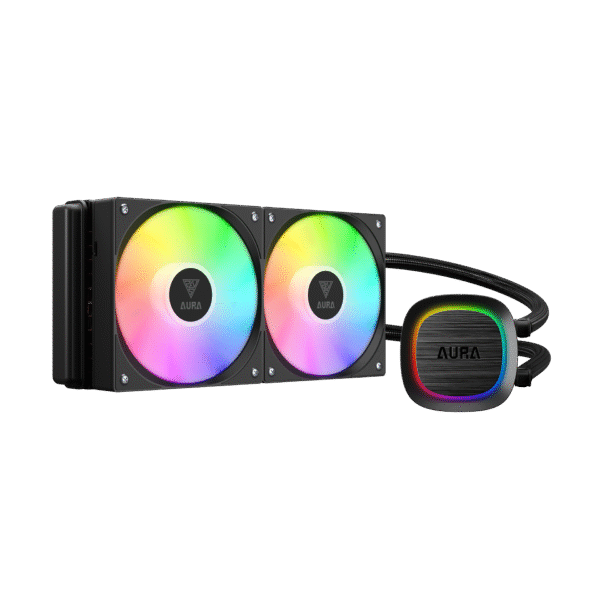 GAMDIAS AURA GL240 V2 Black Liquid Cooler | 240mm ARGB AIO CPU Cooling System