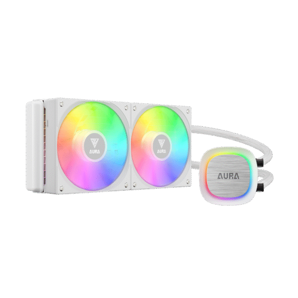 GAMDIAS AURA GL240 V2 White Liquid Cooler | 240mm ARGB AIO CPU Cooling System