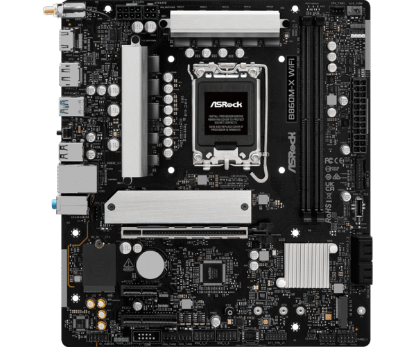 ASRock B860M-X WiFi | Intel B860 Micro-ATX Motherboard with DDR5, PCIe 5.0 & WiFi - Image 2