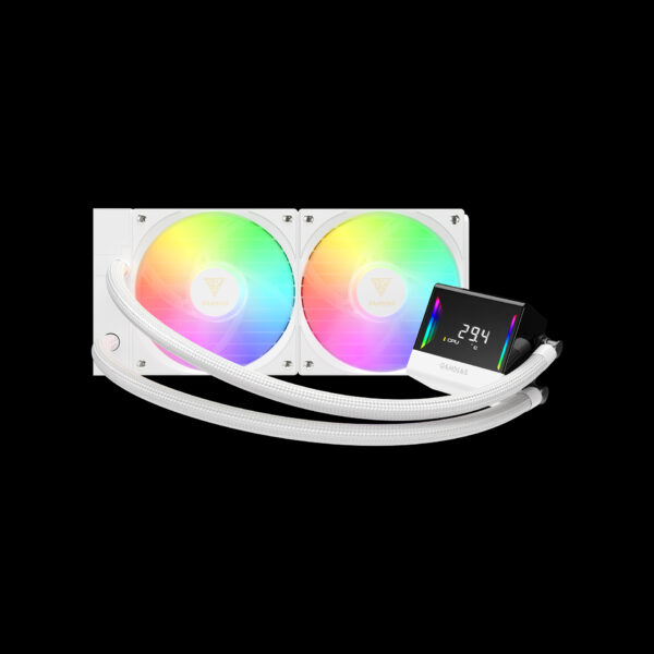 GAMDIAS CHIONE E4-240 White Liquid Cooler | 240mm ARGB AIO CPU Cooling System - Image 2