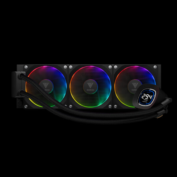 GAMDIAS CHIONE M4-360 Black Liquid Cooler | 360mm ARGB AIO CPU Cooling System - Image 2