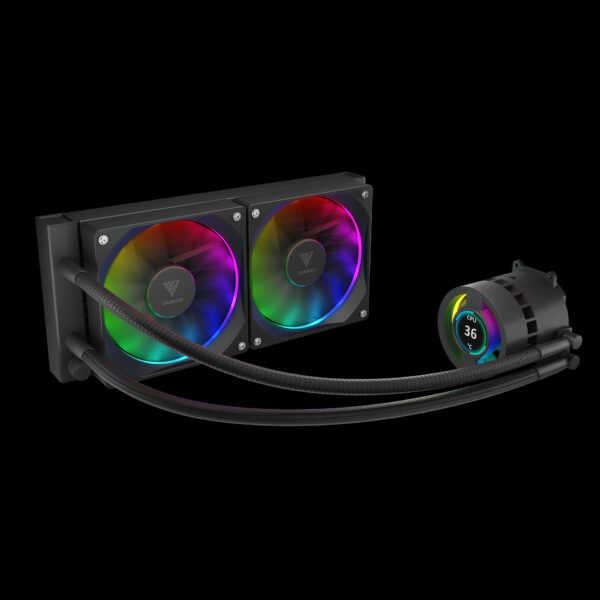 GAMDIAS CHIONE P3-240U AIO Liquid Cooler | 240mm ARGB Display CPU Cooling System - Image 2