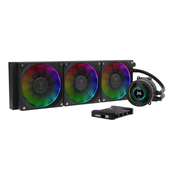 GAMDIAS CHIONE P3-360U AIO Liquid Cooler | 360mm ARGB Display CPU Cooling System