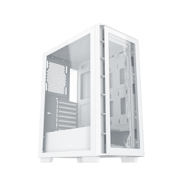 Xigmatek Elite One Arctic White ATX Case | Tempered Glass Front & Side, 4x ARGB Fans & Fan Control PCB - Image 2