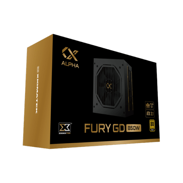 Xigmatek Fury 850W Gold Power Supply | Full Modular, 80 Plus Gold, 120mm FDB Fan, UK Cord - Image 5