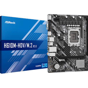 ASRock H610M-HDV/M.2 R2.0 | Intel 13th & 12th Gen Micro-ATX Motherboard with DDR4, PCIe 4.0 & M.2