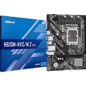 ASRock H610M-HVS/M.2 R2.0 | Intel 12th Gen Micro-ATX Motherboard with DDR4, PCIe 4.0 & M.2 NVMe