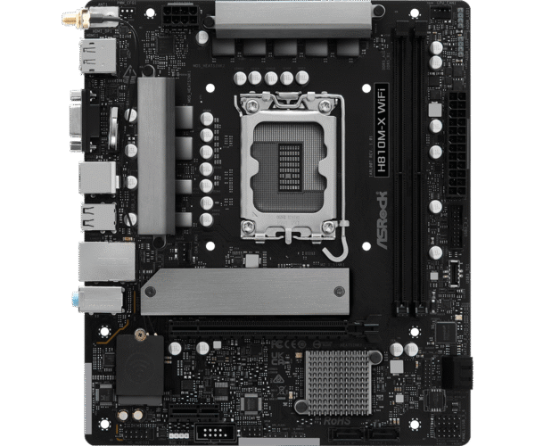 ASRock H810M-X WiFi | Intel 14th/13th/12th Gen Micro-ATX Motherboard with DDR5, PCIe 4.0 & WiFi - Image 2