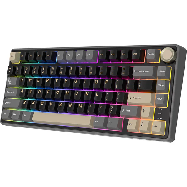 Royal Kludge R75 QMK Single-Mode RGB | 81-Key Hot-Swappable Mechanical Keyboard in Phantom with Blue Switch - Image 2