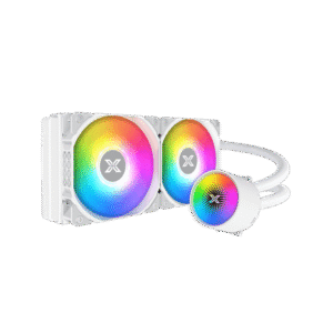 Xigmatek Liquid Killer X Arctic 240 AIO Liquid Cooler | White, ARGB Pump Head, 2×120mm ARGB Fans & Plastic Steel Backpanel