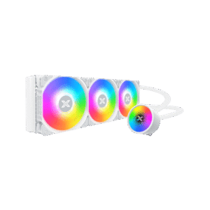 Xigmatek Liquid Killer X Arctic 360 AIO Liquid Cooler | White, ARGB Pump Head, 3×120mm ARGB Fans & Plastic Steel Backpanel