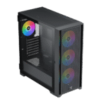 Xigmatek Master X II Black E-ATX Case | Mesh Front, Tempered Glass, 4x ARGB Fans & Control PCB