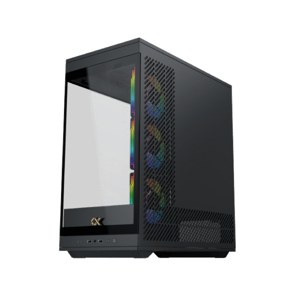 Xigmatek Meta Black E-ATX Case | Front & Side Tempered Glass, 4x ARGB Fans & Remote Control - Image 3