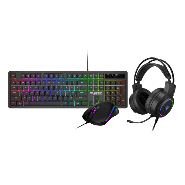 GAMDIAS Poseidon E2 3-In-1 Combo | Wired Keyboard, Mouse & Mouse Mat Gaming Bundle
