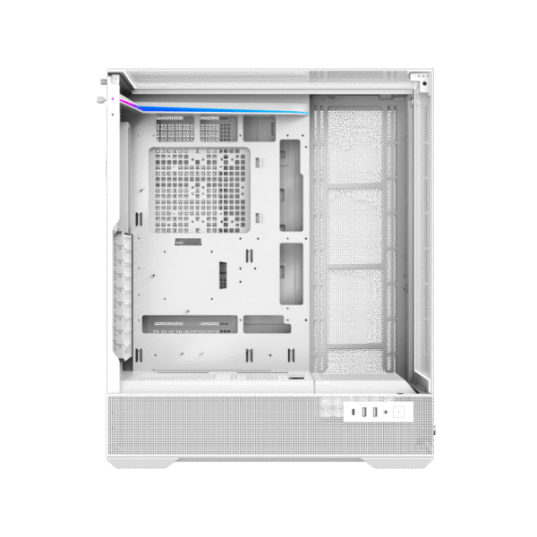 Xigmatek Vision Pro Arctic White E-ATX Case | Tempered Glass, USB Type-C, 8x ARGB Fans & LED Control Panel - Image 5