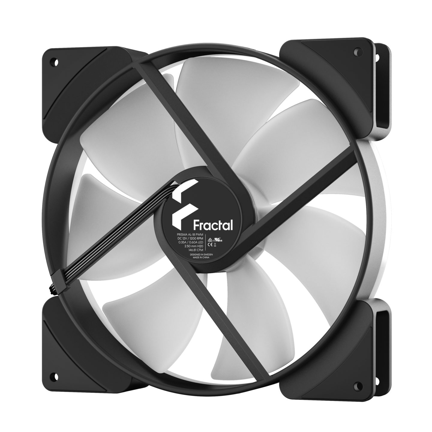 Fractal Design Prisma AL-18 ARGB PWM Case Fans | High-Performance 180mm Cooling - Image 4