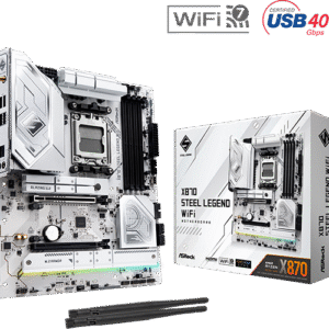 ASRock X870 Steel Legend WiFi | AMD AM5 ATX Motherboard with DDR5, PCIe 5.0, M.2 NVMe & WiFi