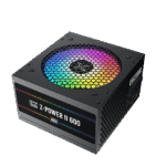 Xigmatek Z-Power II 600 RGB Power Supply | 400W, Fixed RGB Fan, Black Flat Cables, UK Cord