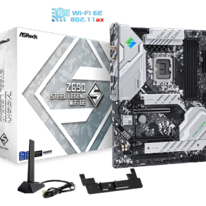 ASRock Z690 Steel Legend WiFi 6E | Intel 12th Gen ATX Motherboard with DDR5, PCIe 5.0, M.2 & WiFi 6E