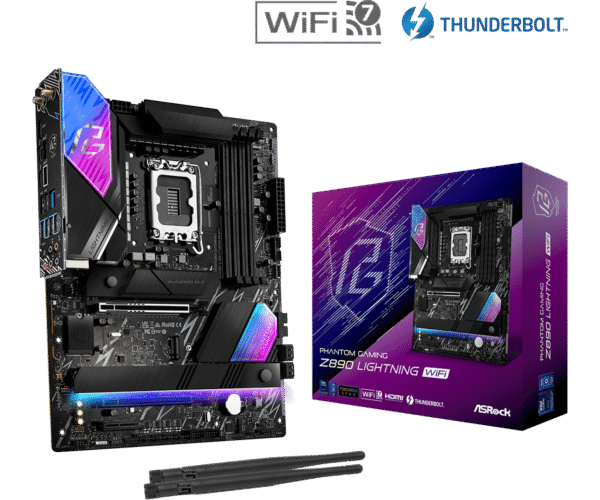 ASRock Z890 Lightning WiFi | Intel 800 Series ATX Motherboard with DDR5, PCIe 5.0 & WiFi 7