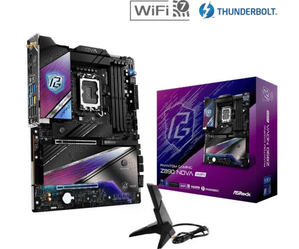 ASRock Z890 Nova WiFi | Intel 800 Series ATX Motherboard with DDR5, PCIe 5.0 & WiFi 7