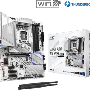 ASRock Z890 Pro RS WiFi White | Intel 800 Series ATX Motherboard with DDR5, PCIe 5.0 & WiFi 7