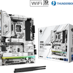 ASRock Z890 Steel Legend WiFi | Intel 800 Series ATX Motherboard with DDR5, PCIe 5.0 & WiFi 7