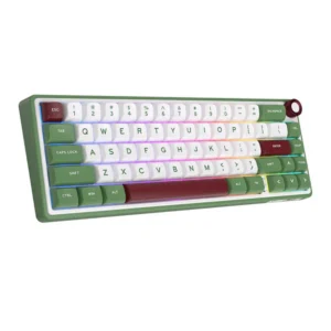 Royal Kludge R65 Single-Mode RGB | 66-Key Hot-Swappable Mechanical Keyboard in Greensand with Blue Switch