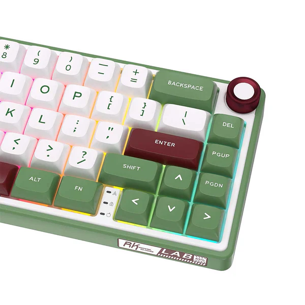 Royal Kludge R65 Single-Mode RGB | 66-Key Hot-Swappable Mechanical Keyboard in Greensand with Blue Switch - Image 2