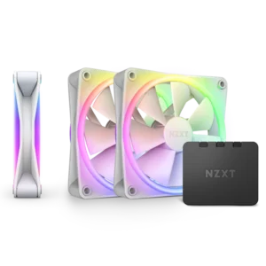 NZXT F120 RGB Duo 120mm PWM White Triple Pack Fan | High-Performance PC Cooling