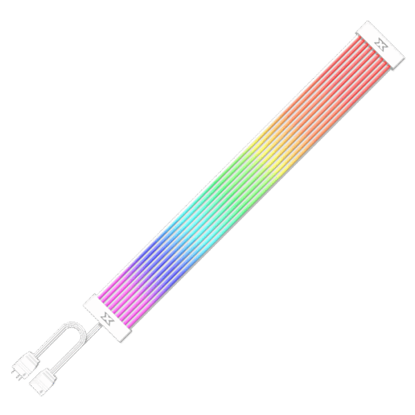 Xigmatek iCover II PSU Cable Cover Kit | ARGB LED, Silicon Soft Tube, PCI-E 6+2P & CPU 4+4P with Mini ARGB Controller - Image 3
