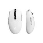 MCHOSE G3 Wireless Gaming Mouse Ultra Dual 8K White | Omron 100M Switch, 3 Modes Connection