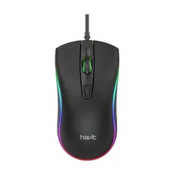 Havit MS72 USB Mouse | Black, Ergonomic & Smooth Tracking