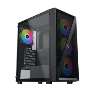 Xigmatek Blade ATX Case | Mesh Front, Tempered Glass & 4x Auto LED Fans